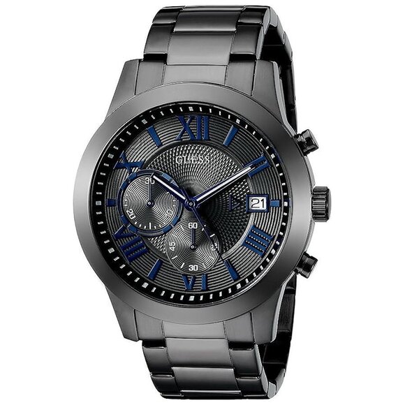 Stainless Steel Gunmetal Chronograph Bracelet Watch Gunmetal/Gunmetal/Gunmetal